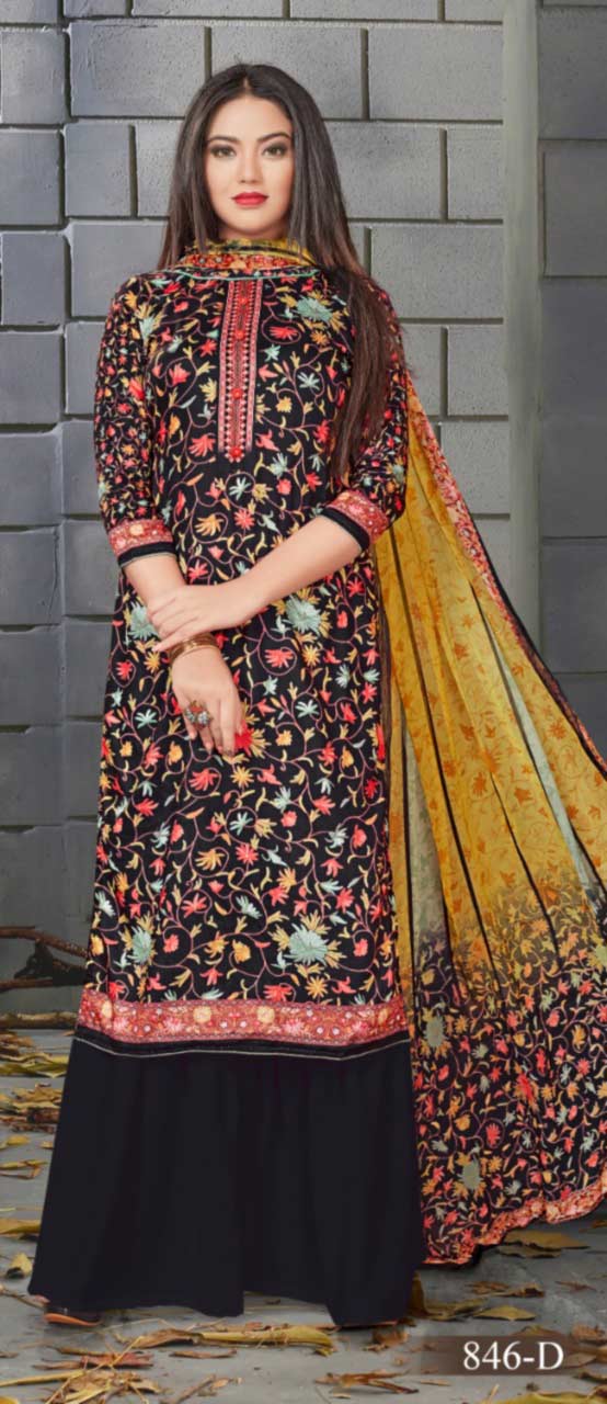Bipson Kashmiri Queen 846 Cotton Dresses Bipson Kashmiri Queen 846 Cotton Dresses